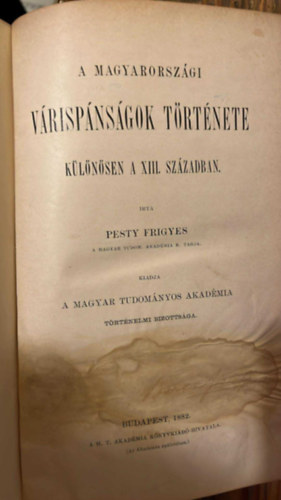 Pesty Frigyes - A Magyarorsz�gi v�risp�ns�gok t�rt�nete k�l�n�sen a XIII. sz�zadban