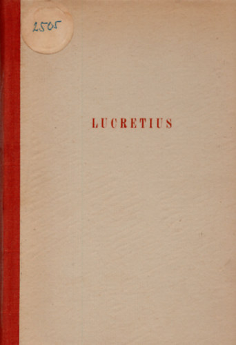 Lucretius - A termszetrl