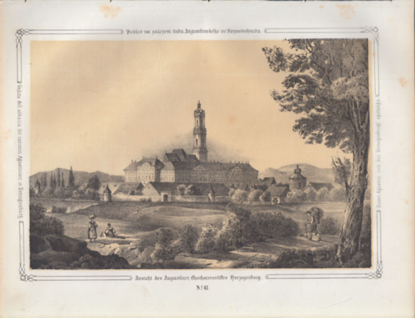 Szent �goston rendei Herzogenburgi ap�ts�ga - eredeti litogr�fia (metszet)