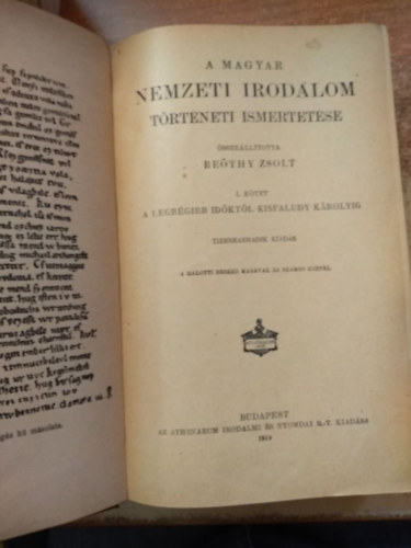 Bethy Zsolt - A magyar nemzeti irodalom trtneti ismertetse I-II.