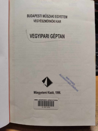 Verba Attila  (szerk.) - Vegyipari gptan I.