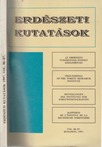 Fhrer Ern  (szerk.) - Erdszeti kutatsok vol.86-87. (1997)