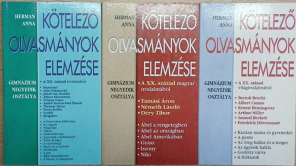 Herman Anna - Kötelező olvasmányok elemzése gimnázium negyedik osztálya 6., 7., 8. kötet