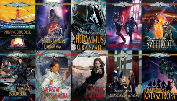 Harrison Fawcett, Michael Walden, Dwayne Hudson, Bal�zsy Andr�s Sheenard Anthony - 10 db Mysterious Universe sci-fi: �rnyak �bred�se +  Minden bolyg�n j�rtam m�r + H�dammu� �jra sz�ll + Herden �ltal hom�lyosan + Szefirot + N�gykezes plazm�ra �s energiavet�re I. - Alcazaba + Vad�szat egy szimurgra