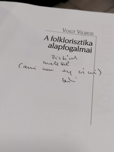 Voigt Vilmos - A folklorisztika alapfogalmai