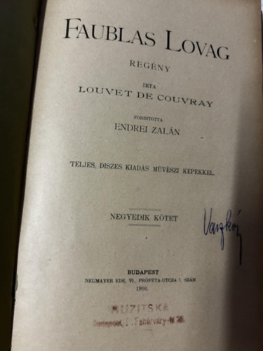 Louvet de Couvray - Faublas lovag kalandjai