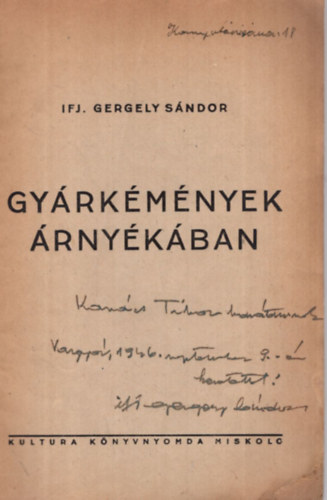 Ifj. Gergely S�ndor - Gy�rk�m�nyek �rny�k�ban - Dedik�lt