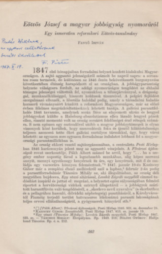 Feny� Istv�n - E�tv�s J�zsef a magyar jobb�gys�g nyomor�r�l (Dedik�lt)