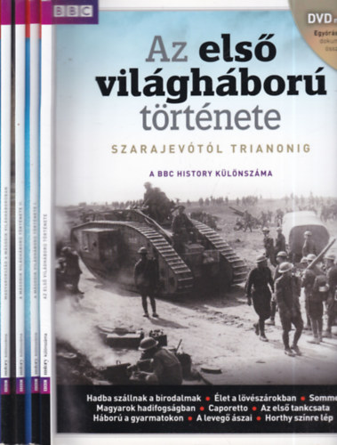 Papp Gbor  (fszerkeszt) - BBC History I-IV. Klnszm: A vilghbork trtnete: Az els vilghbor trtnete - A msodik vilghbor trtnete I-II. - Magyarorszg a msodik vilghborban (ktetenknt egy-egy DVD mellklettel)