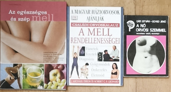 Gáti istván-Egyed Jenő, J. Michael Dixon-Robert C. F. Leonard, Jordina Casademunt - 3db női test egészségével kapcsolatos mű - A nő orvosi szemmel, A mell rendellenességei, Az egészséges és szép mell