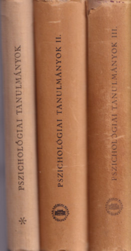 Dr. Gegesi Kiss Pál - Pszichológiai tanulmányok I-III.