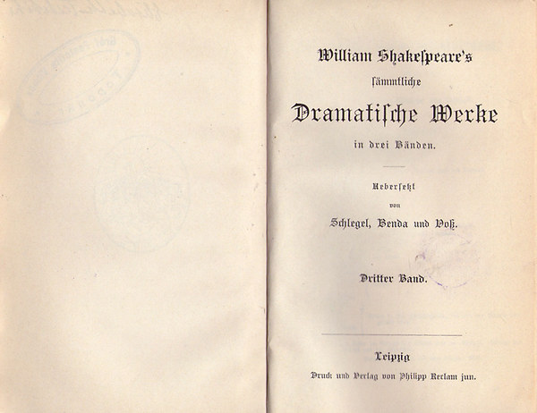 William Shakespeare - William Shakespeare's saemmtliche Dramatische Werke III.