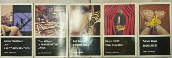 Ngaio Marsh, Ruth Rendell, Tom Wittgen, Gunnar Staalesen Patricia Moyes - (5db) Fekete Könyvek krimi könyvcsomag: Angyalhalál / Fény kialszik! / Festett ördög / A fekete péter játék / Lány a hűtőszekrényben