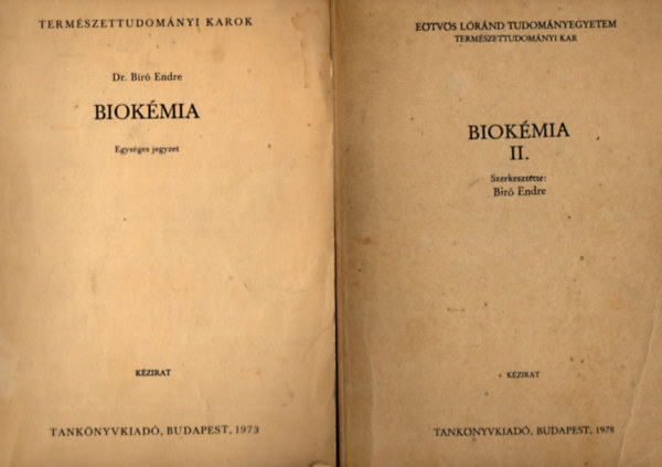 B�r� Endre - Biok�mia I-II.
