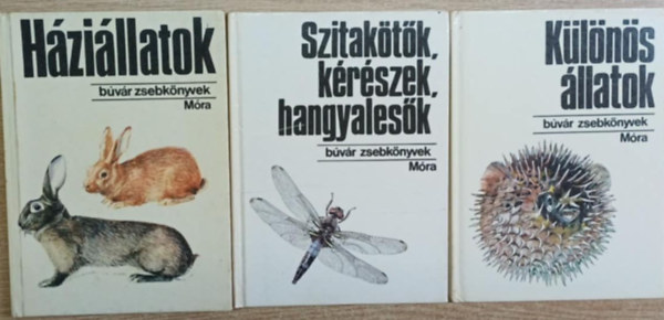 M�sz�ros Zolt�n, Kar�di Ilona Patay L�szl� - 3 db a B�v�r Zsebk�nyvek sorozatb�l: H�zi�llatok - Szitak�t�k, k�r�szek, hangyales�k - K�l�n�s �llatok