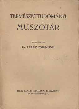 Flp Zsigmond - Termszettudomnyi msztr