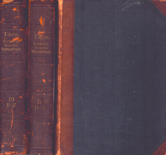 Dr. H. Tiktin - Rumanisch-Deutsches Wrterbuch - Dictionar Roman-German (1903)