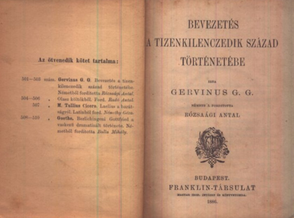 Olcs� k�nyvt�r II. sorozat, 501-510 sz�mok (t�bb m�, egy k�tetben)