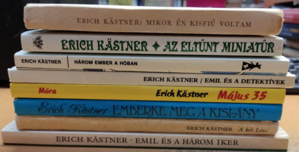 Erich Kstner - 8 db Erich Kstner ktet (cmek a termklapon, sajt fot)