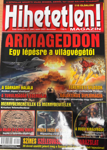 Hihetetlen! magazin XXIII. évfolyam 12. (266.) szám 2023. december