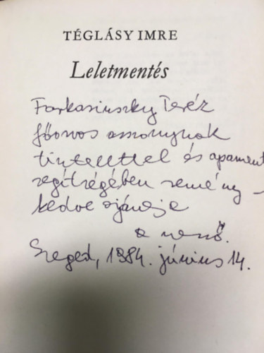 Tglsy Imre - Leletments