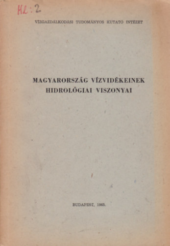 Dr. Goda Lszl - Magyarorszg vzvidkeinek hidrolgiai viszonyai