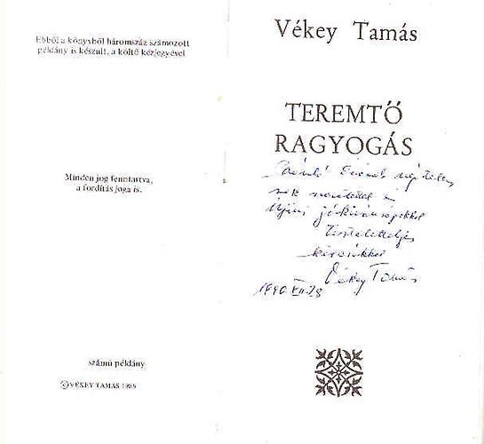 V�key Tam�s - Teremt� ragyog�s (dedik�lt)