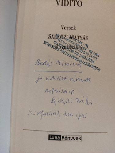 Srkzi Mtys - Vidt - Versek Srkzi Mtys vlogatsban