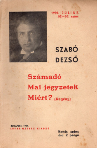 Szab Dezs - Szmad - Mai jegyzetek - Mirt? (regny)