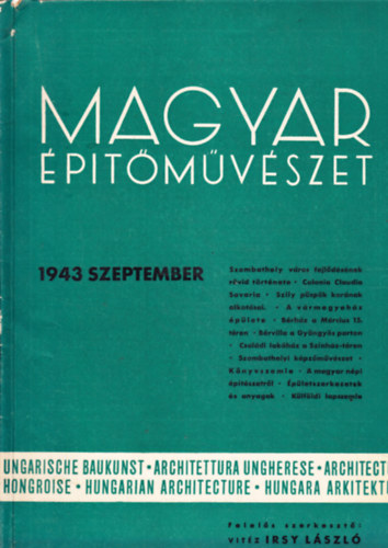vit�z Irsy L�szl� szerk. - Magyar �p�t�m�v�szet 1943. szeptember