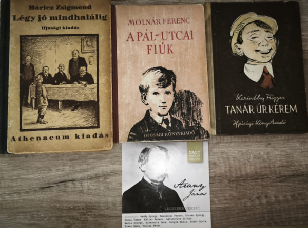 Karinthy Frigyes, Moln�r Ferenc, M�ricz Zsigmond Arany J�nos - 3db k�telez� olvasm�ny + aj�nd�k hangosk�nyv - L�gy j� mindhal�lig, A P�l utcau fi�k, Tan�r �r k�rem + Aray J�nos legszebb versei (t�bbek k�zt elmondj�k: B�nffy Gy�rgy, Sinkovits Imre, Vallai P�ter)