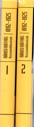 Feitl; Gellrin; Sipos - Rkosi Mtys - Visszaemlkezsek 1892 - 1925 1-2.