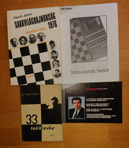 Alfldy Lszl, Garry Kasparov Flesch Jnos - 4 kiadvny a sakkrl: 33 sakklecke, Sakkvilgbajnoksg 1976, Kasparov Turbo Advanced Trainer - Step-by-Step Program & Guide