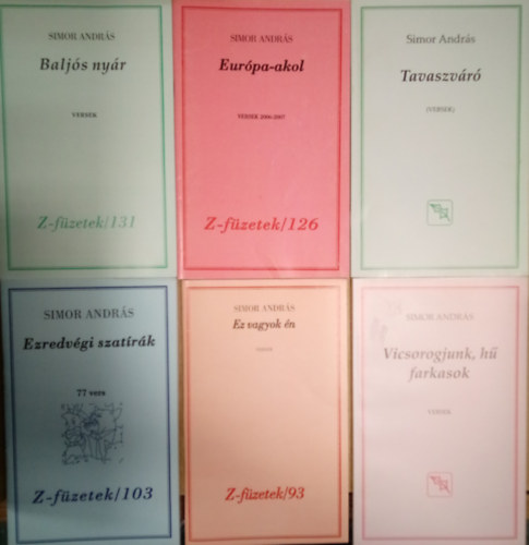 Simor Andr�s - 6 db. Somor Andr�s versesk�tet ( Dedik�lva )