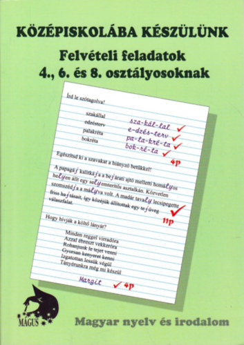 Frank va; Bkssy Szilvia - Kzpiskolba kszlnk. Felv. felad. 4., 6., 8. o.nak (mat., magy)