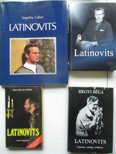 4 db Latinovits életrajzi könyv