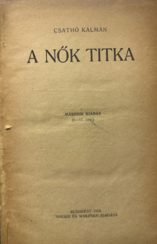 Csathó Kálmán - A nők titka