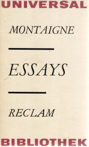 Michel de Montaigne - Essays