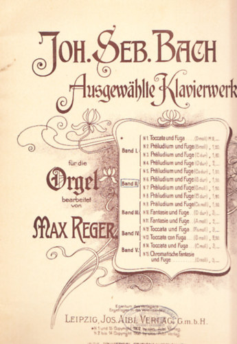 Joh. Seb. Bach - Ausgewahlte Klavierwerke (zongorra)