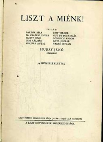 Bartk-Hubay-Molnr-Varr - Liszt a mink!