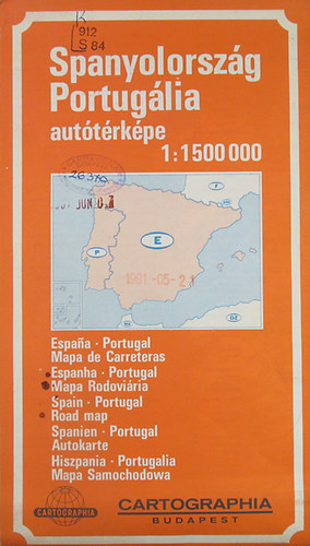 Spanyolorszg, Portuglia auttrkpe 1:1 500 000