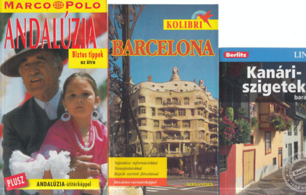 3 db. �tik�nyv: Andal�zia + Kan�ri-szigetek + Barcelona