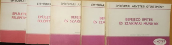 Dr. Hamvay Péter (Föszerk.) - Építőipari árvetési gyűjtemény: 3. kötet 3/1., 3/2. + 4. kötet 4/1., 4/2., 4/4. (5 füzet)