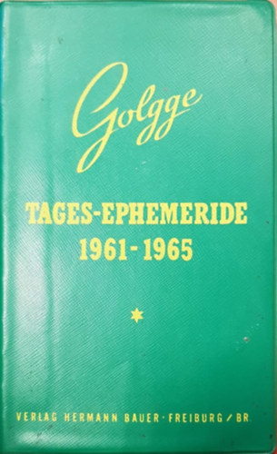 Golgge Tages-Ephemeride 1961-1965