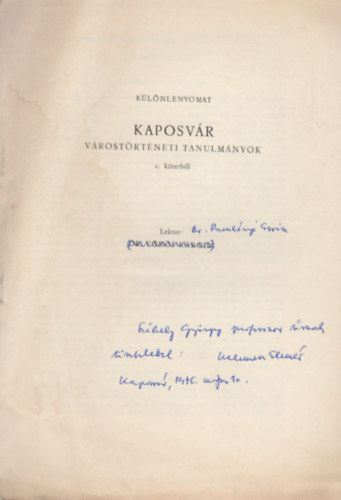 Kelemen Elemr - Kaposvr mveldsgye 1918-1919-ben