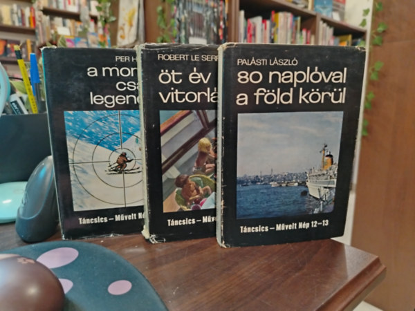 Robert Le Serrec, Pal�sti L�szl� Per Hansson - K�nyvcsomag, 3 db. T�ncsics - M�velt N�p sorozat. A Morset csal�d legend�ja, �t �v vitorl�son, 80 napl�val a F�ld k�r�l,