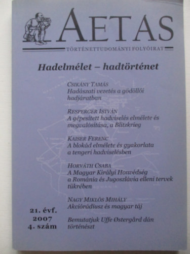 Aetas Hadelmélet-hadtörténet 21.évf. 2007. 4. szám