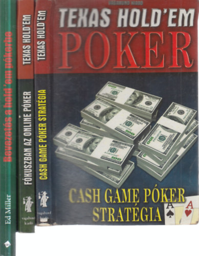 3 db. kártyás könyv (Texas Hold'Em Poker: Cash Game poker - Online poker + Bevezetés a hold'em pókerbe)
