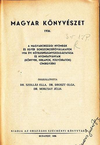 Magyar knyvszet 1936