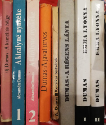 Alexandre Dumas - Alexandre Dumas 8 kötet (A kaméliás hölgy A királyné nyakéke 1-2 A jávai orvos A régens lánya Emma Lyonna 1-2 Korzikai testvérek)